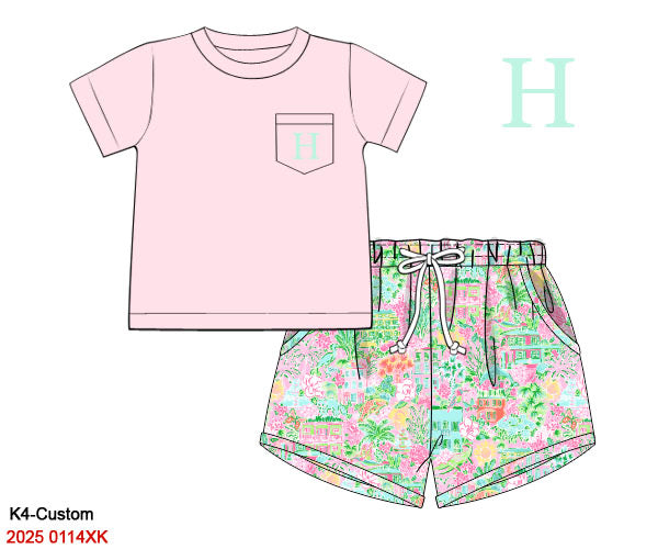 Palm Paradise Short Set