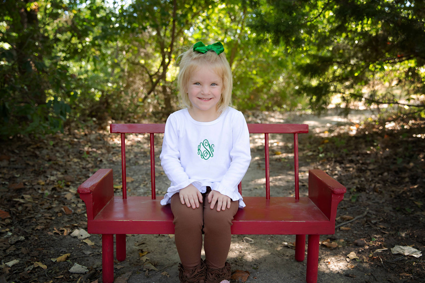 Love That Cotton - Girls Long Sleeve Ruffle Bottom Tee - WHITE: 8