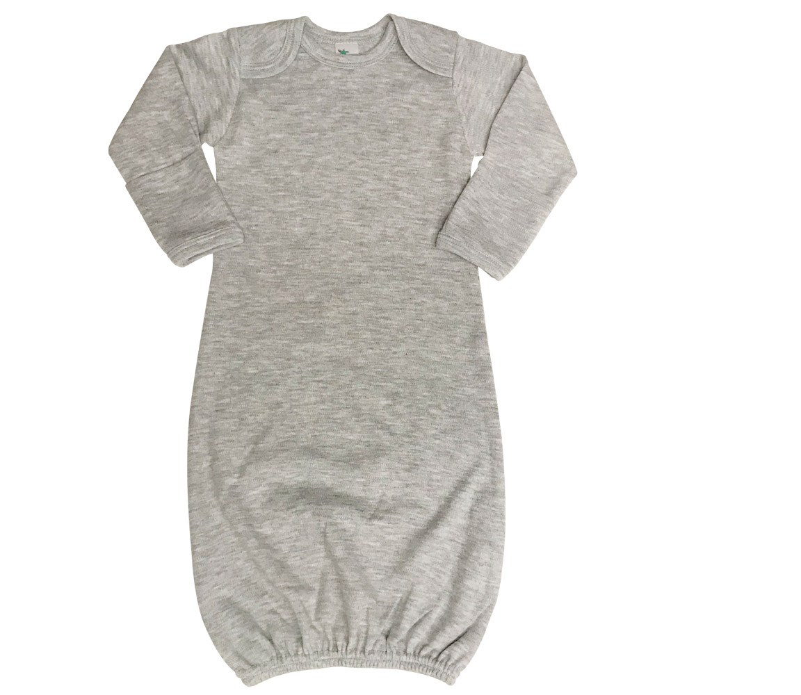 Laughing Giraffe - Baby Sleeping Gown Fold Over Mittens | Open Sizing: Oatmeal / 0-3 months