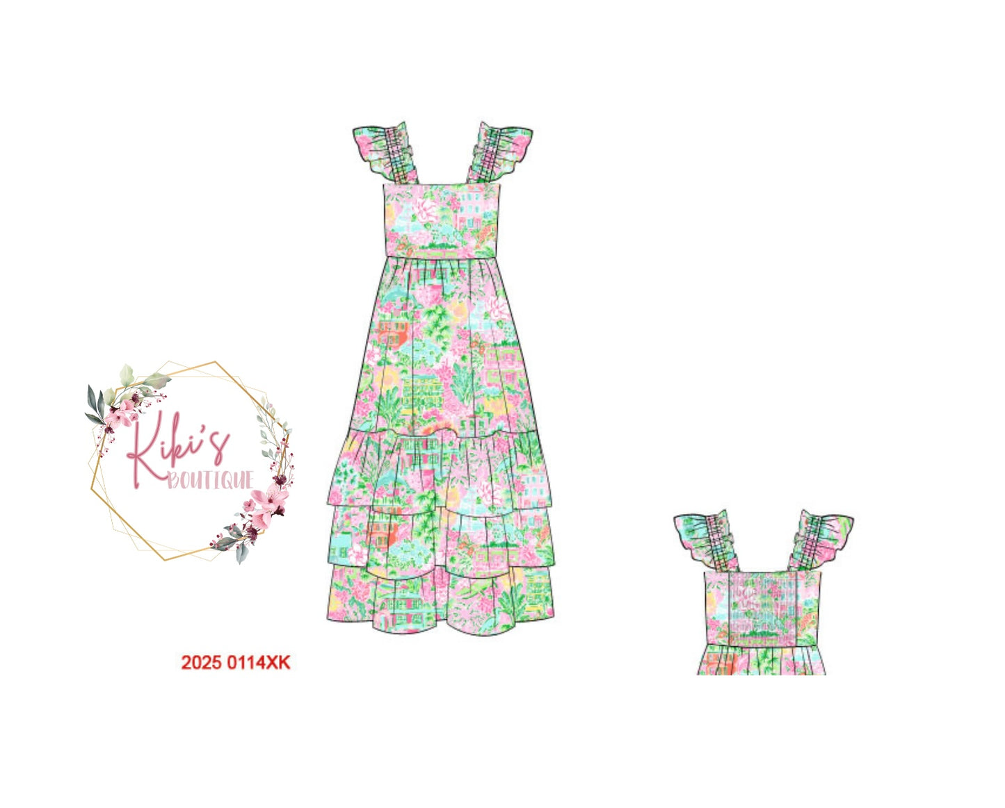 Palm Paradise Mama Dress
