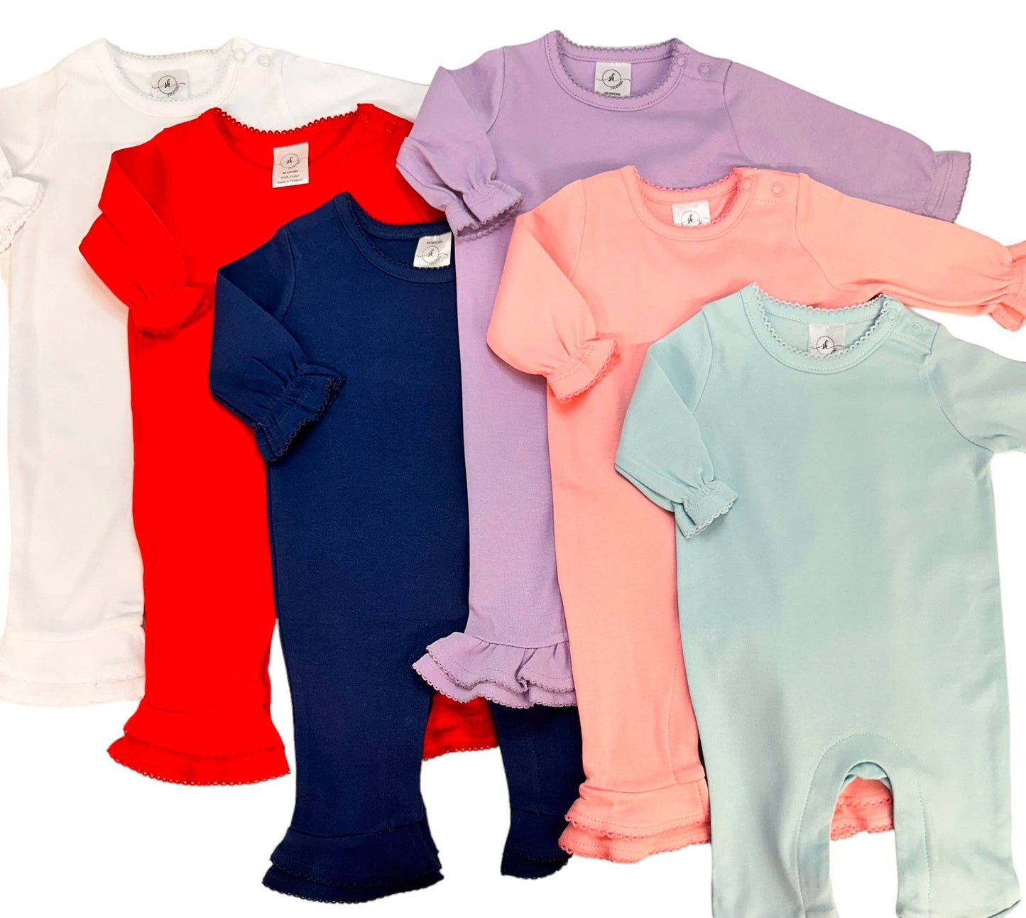 SK Blanks - Ruffle Romper: Navy / 12-18M