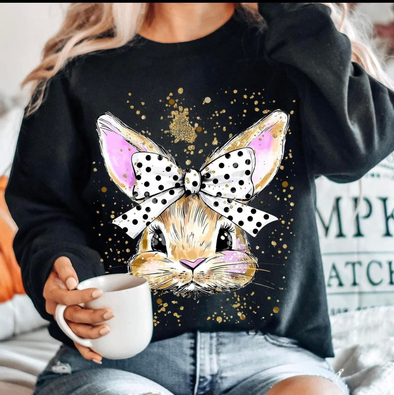 Polka Dot Bow Bunny