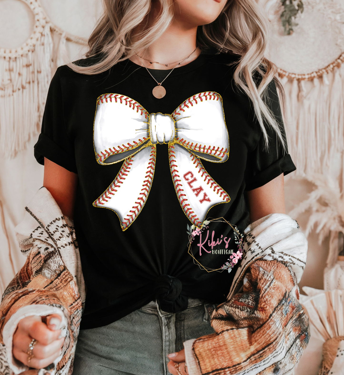 Baseball Coquette Bow