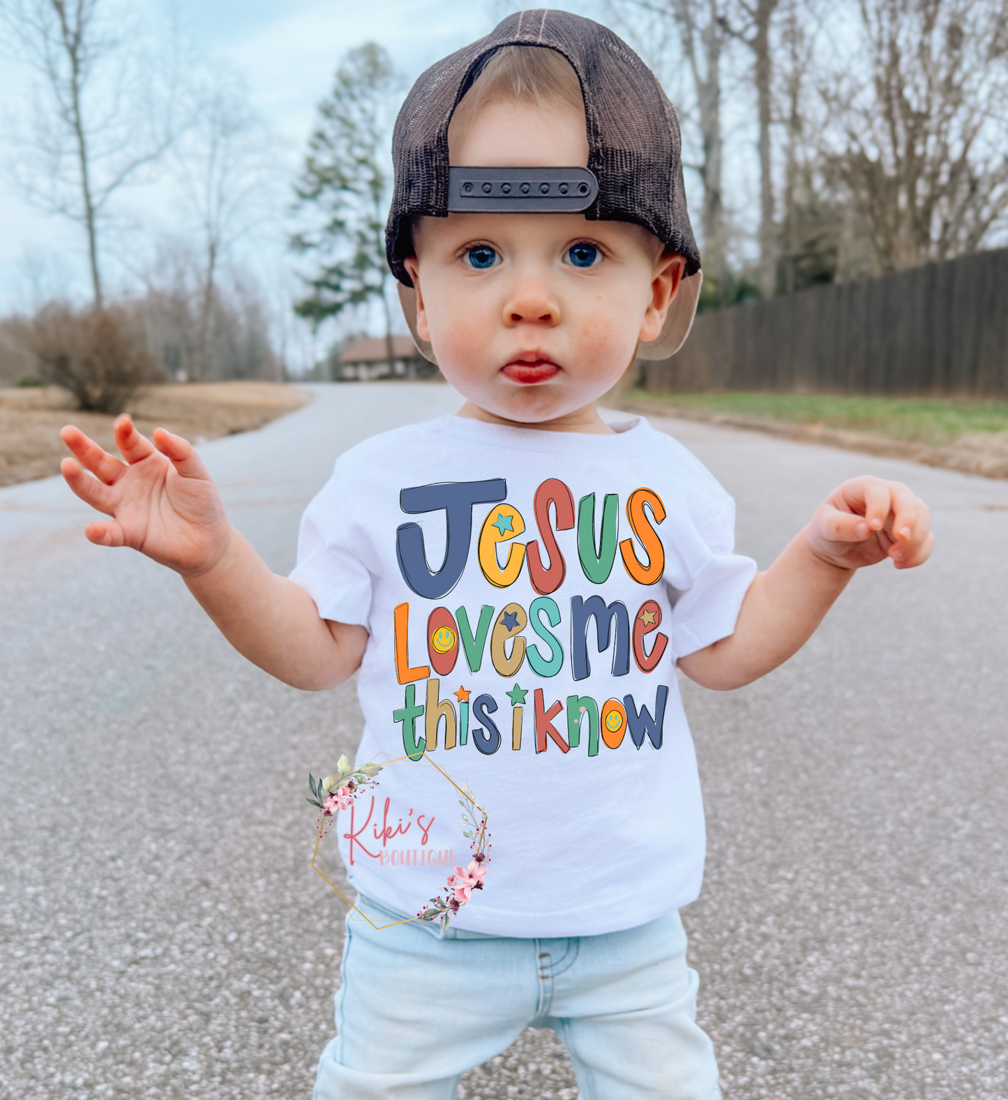 Jesus Loves Me White-- Toddler and Youth