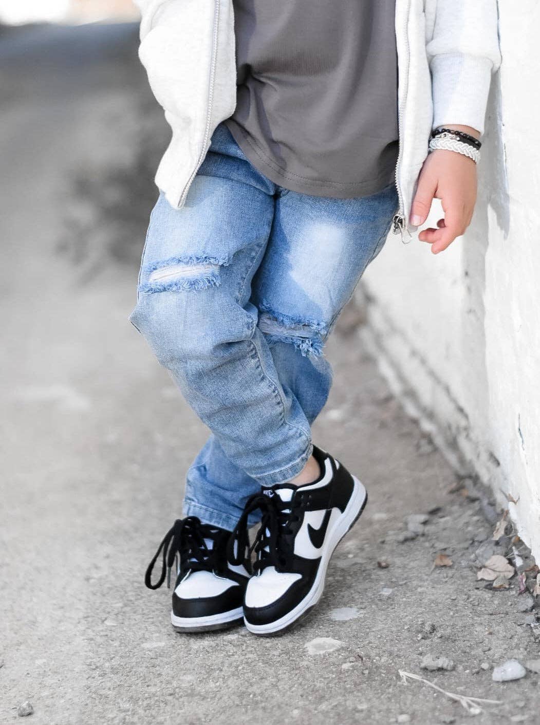 Little Bipsy - Relaxed Fit Distressed Denim: 2-3T