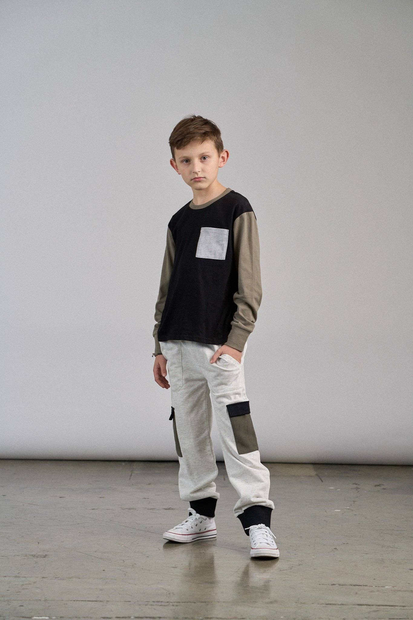 Little Bipsy - Long Sleeve Color Block Tee: 3-4T