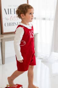 Love That Cotton - Classic Jon Jon - Red Corduroy: 3t