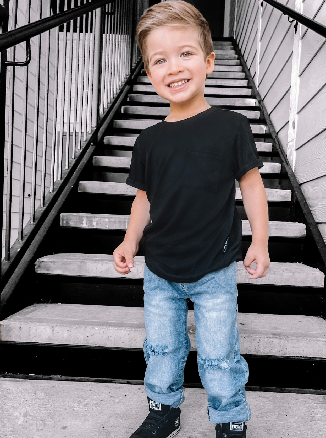 Little Bipsy - Relaxed Fit Distressed Denim: 2-3T