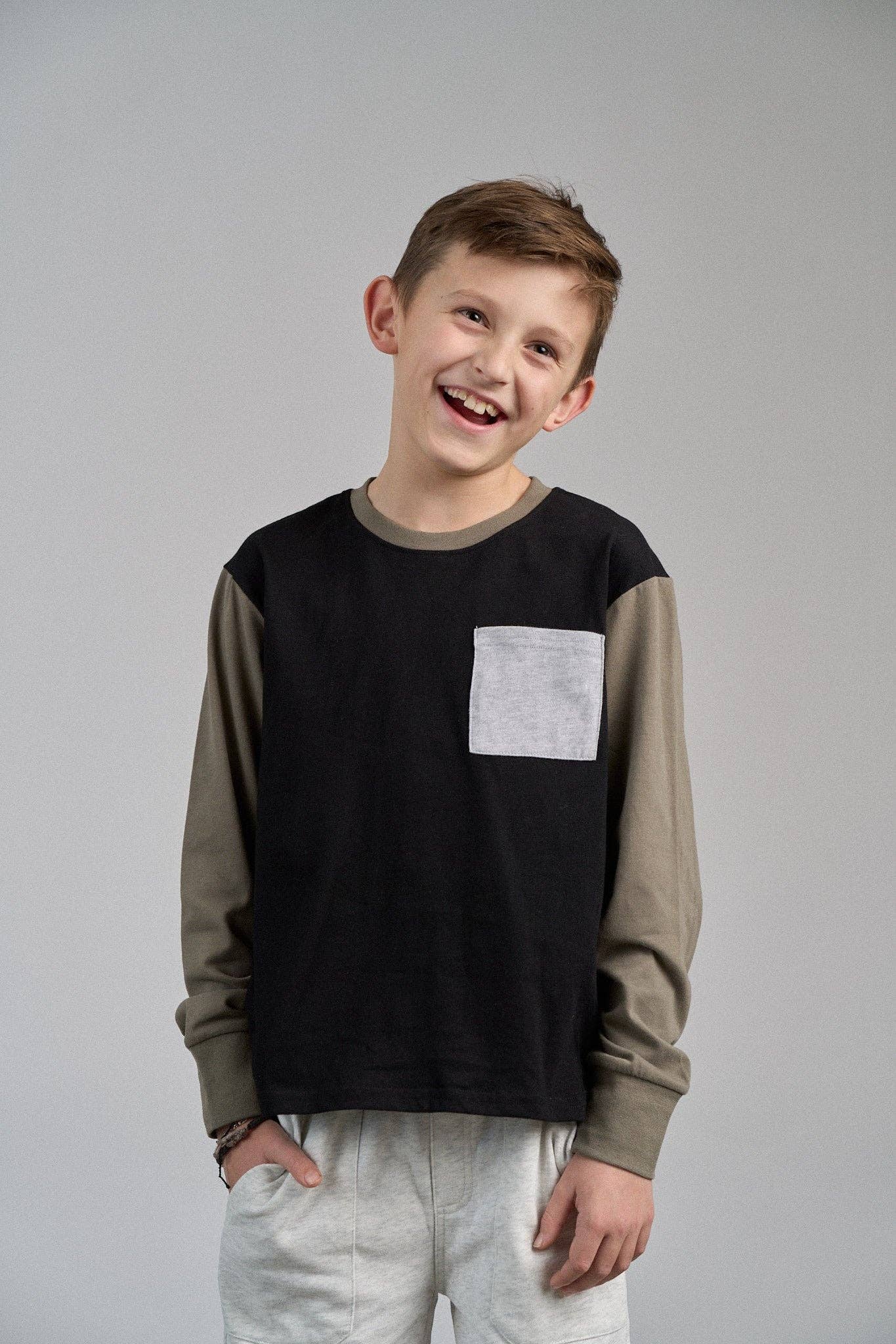 Little Bipsy - Long Sleeve Color Block Tee: 3-4T
