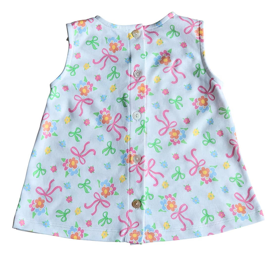 Lazos y Flores Bebé niña Popover Algodón Pima