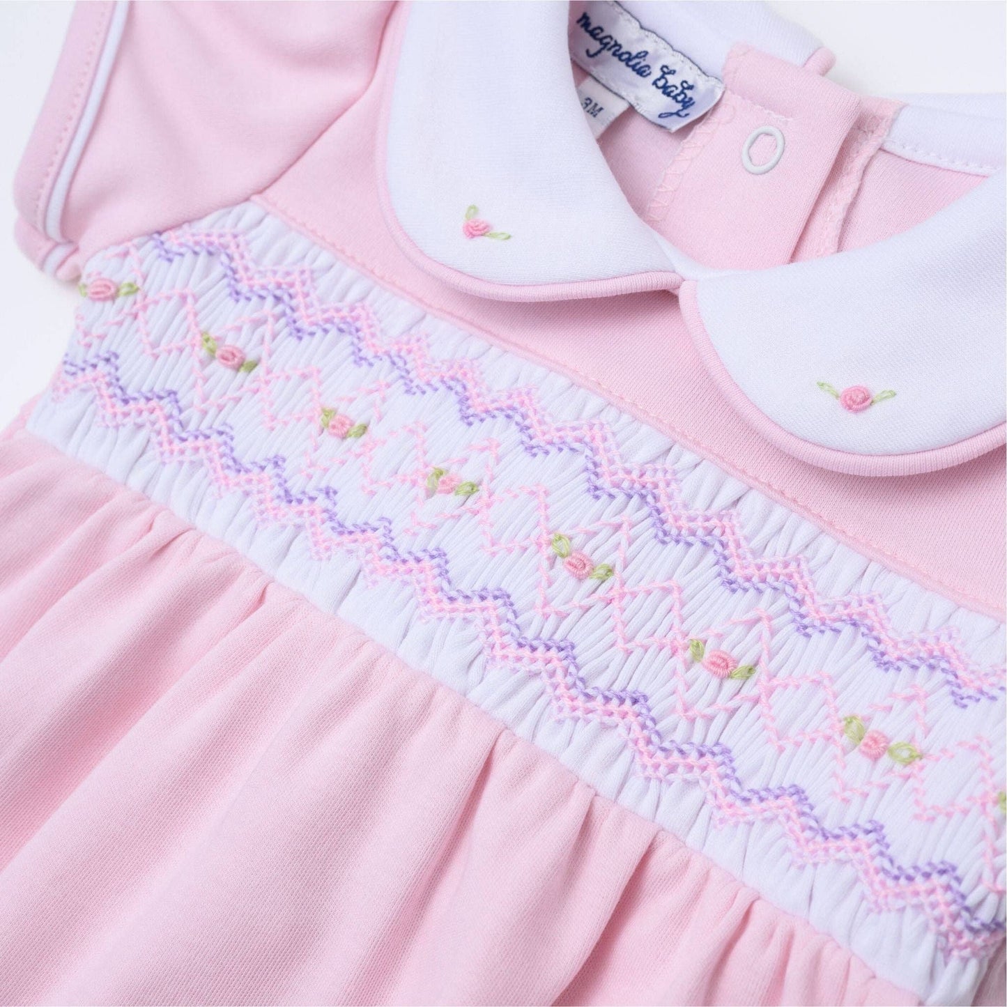 Magnolia Baby - Hazel Smocked Bubble - Pink: 24 Months