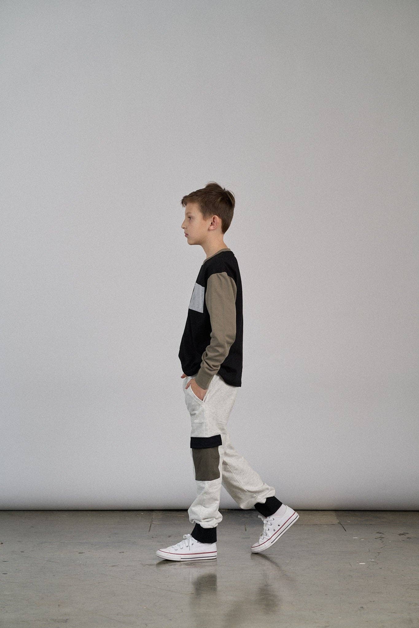 Little Bipsy - Long Sleeve Color Block Tee: 3-4T
