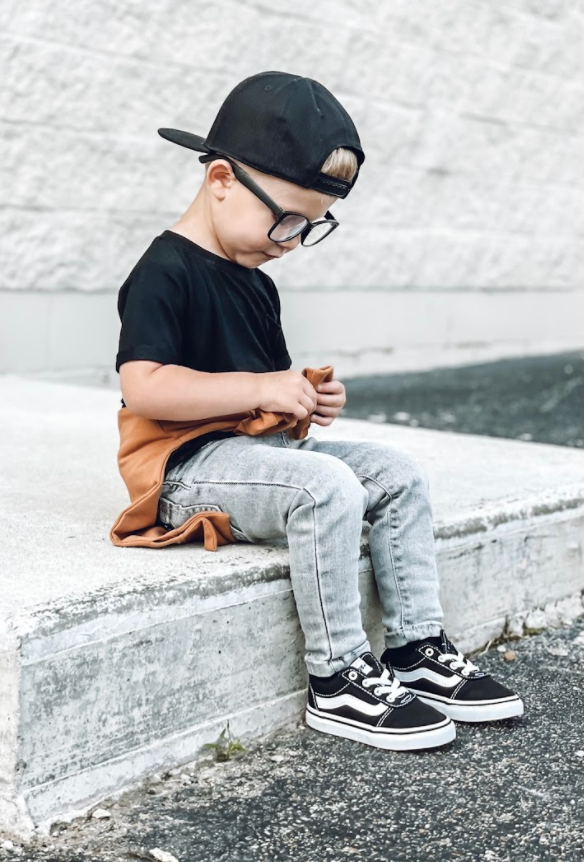 Little Bipsy - Grey Wash Denim: 3-4T