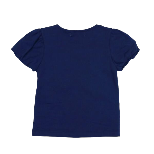 Pearl Embellished Tee: Navy