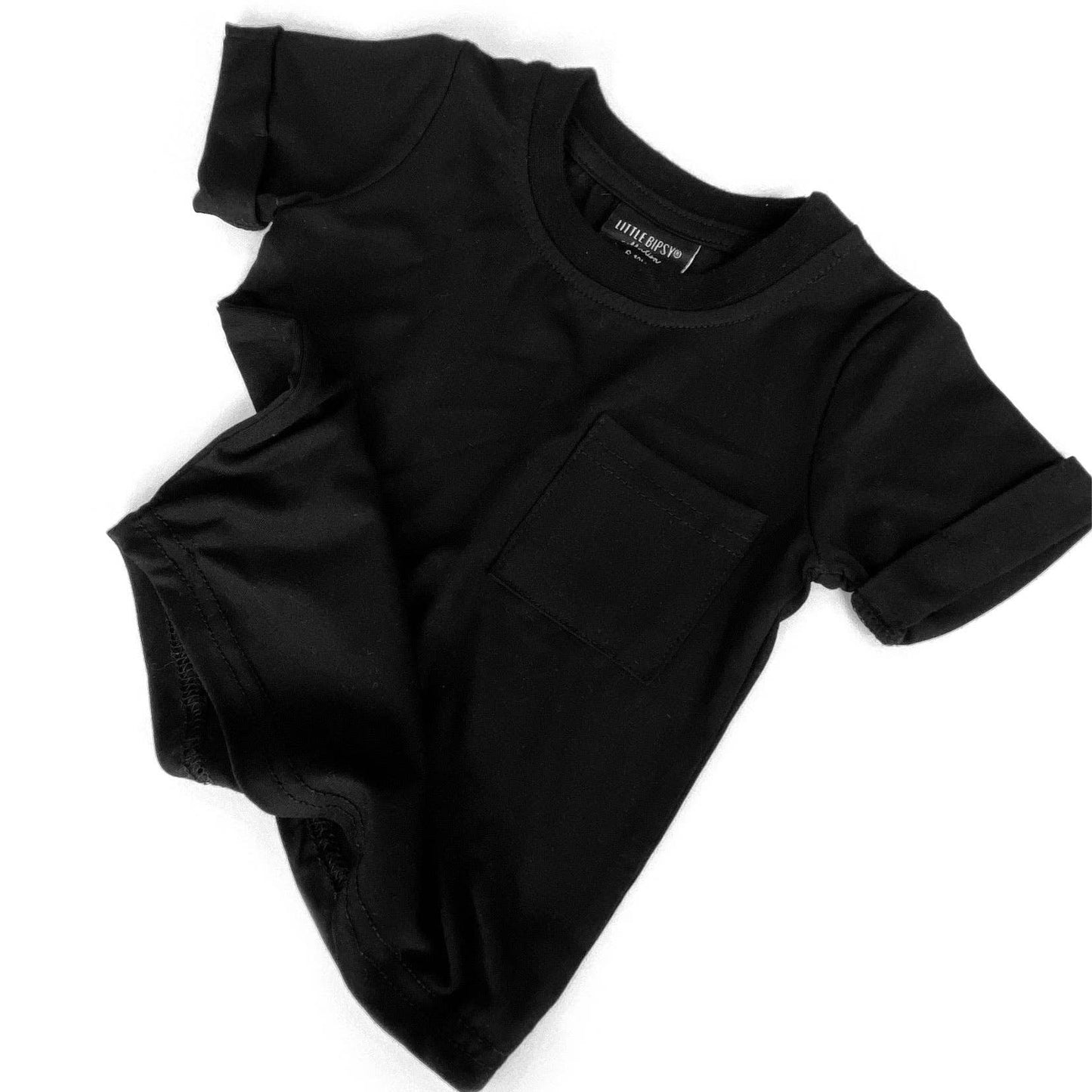 Little Bipsy - Bamboo Pocket Tee - Black: 4-5T