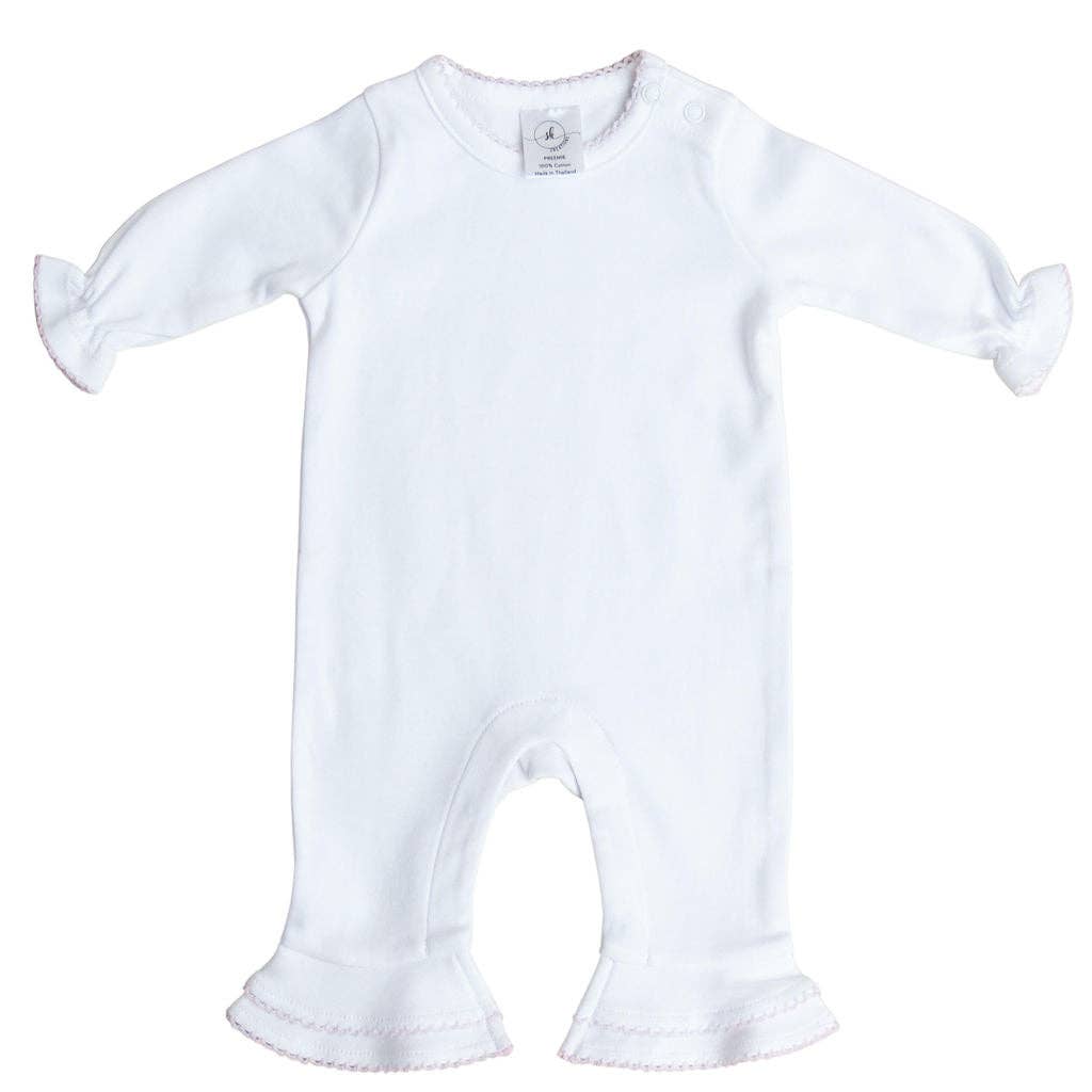 SK Blanks - Ruffle Romper: Mint / 3-6M