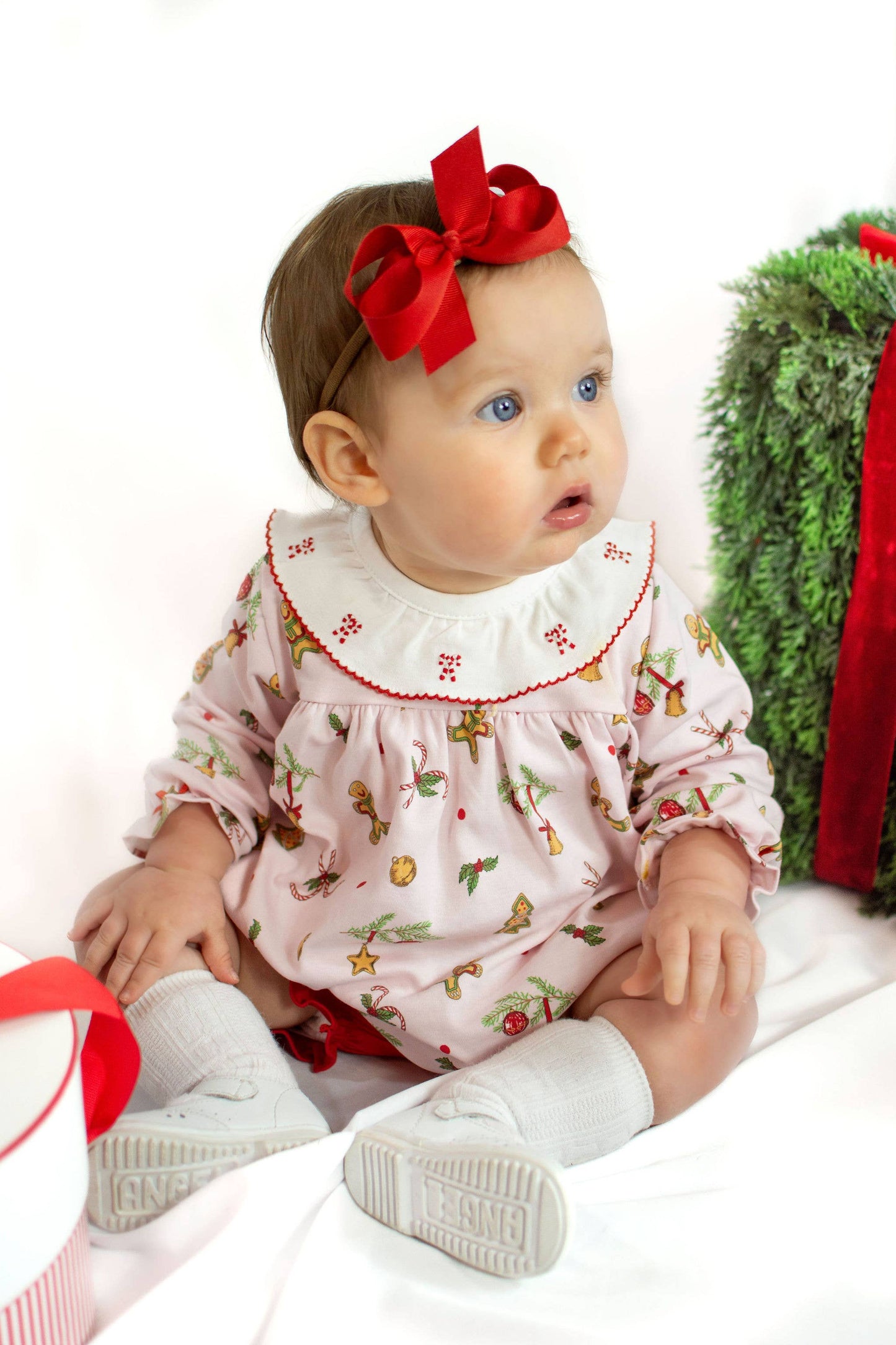 Marco and Lizzy - Gingerbread long sleeve Diaper Set: 18M