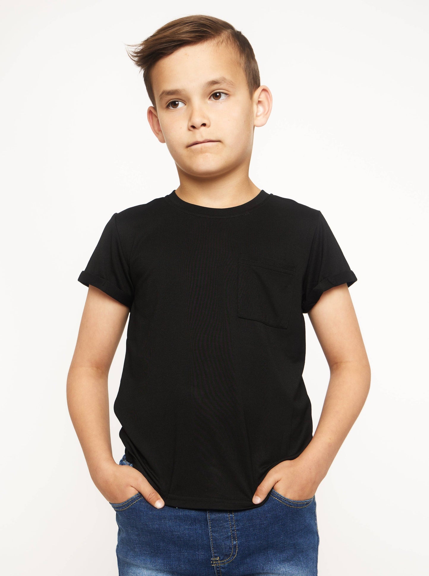 Little Bipsy - Bamboo Pocket Tee - Black: 7Y