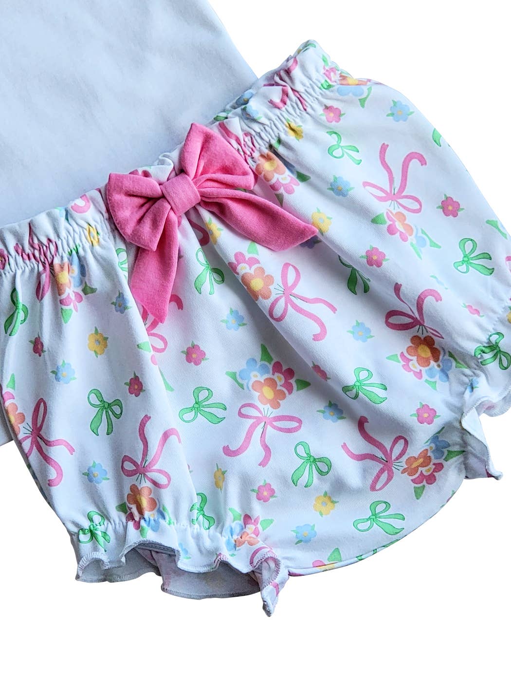 Lazos y Flores Conjunto de Pañales Niña Algodón Pima