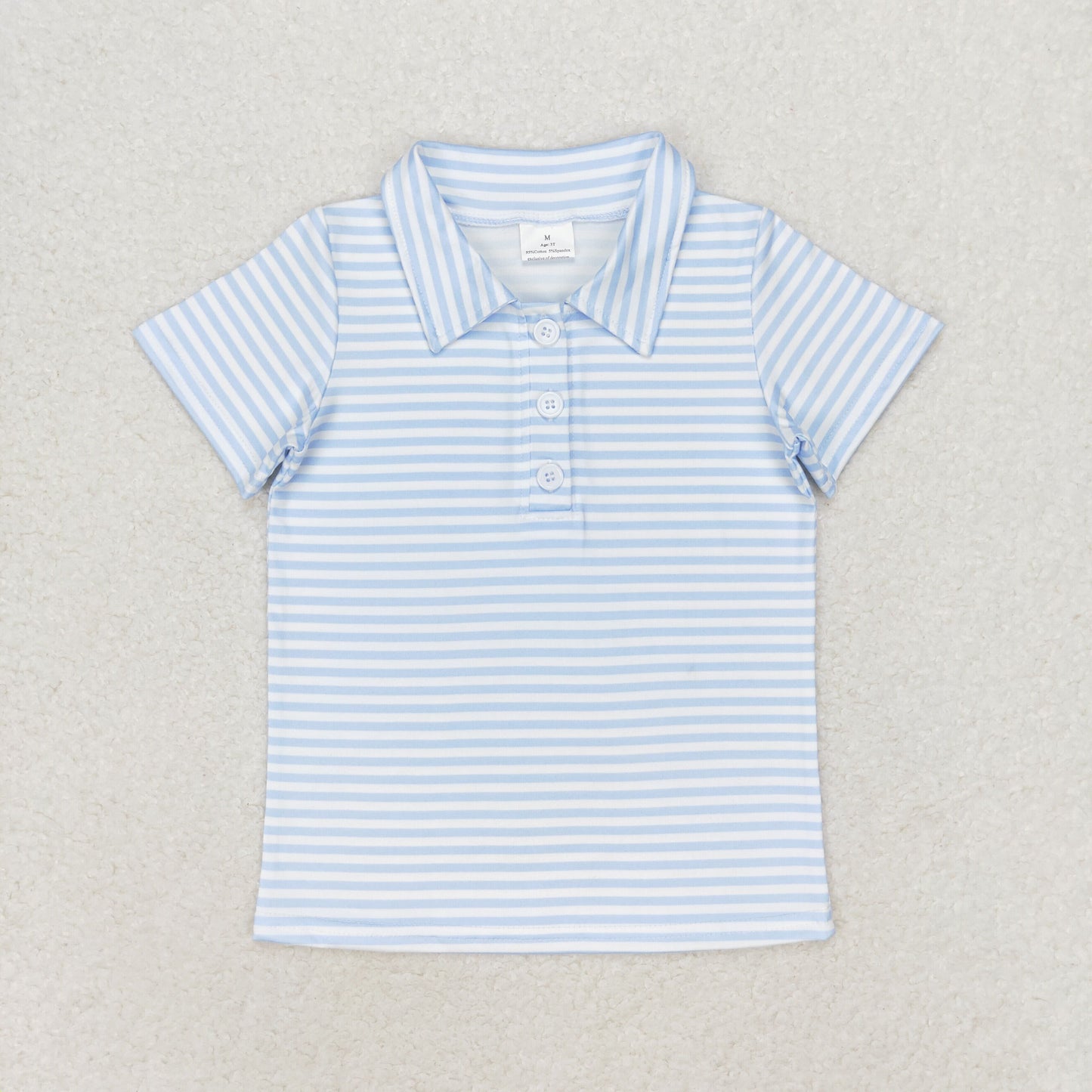 Blue Striped Polo Shirt