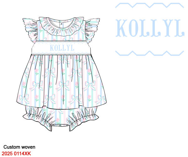 Bowtilicious Smocked Skirted Bubble