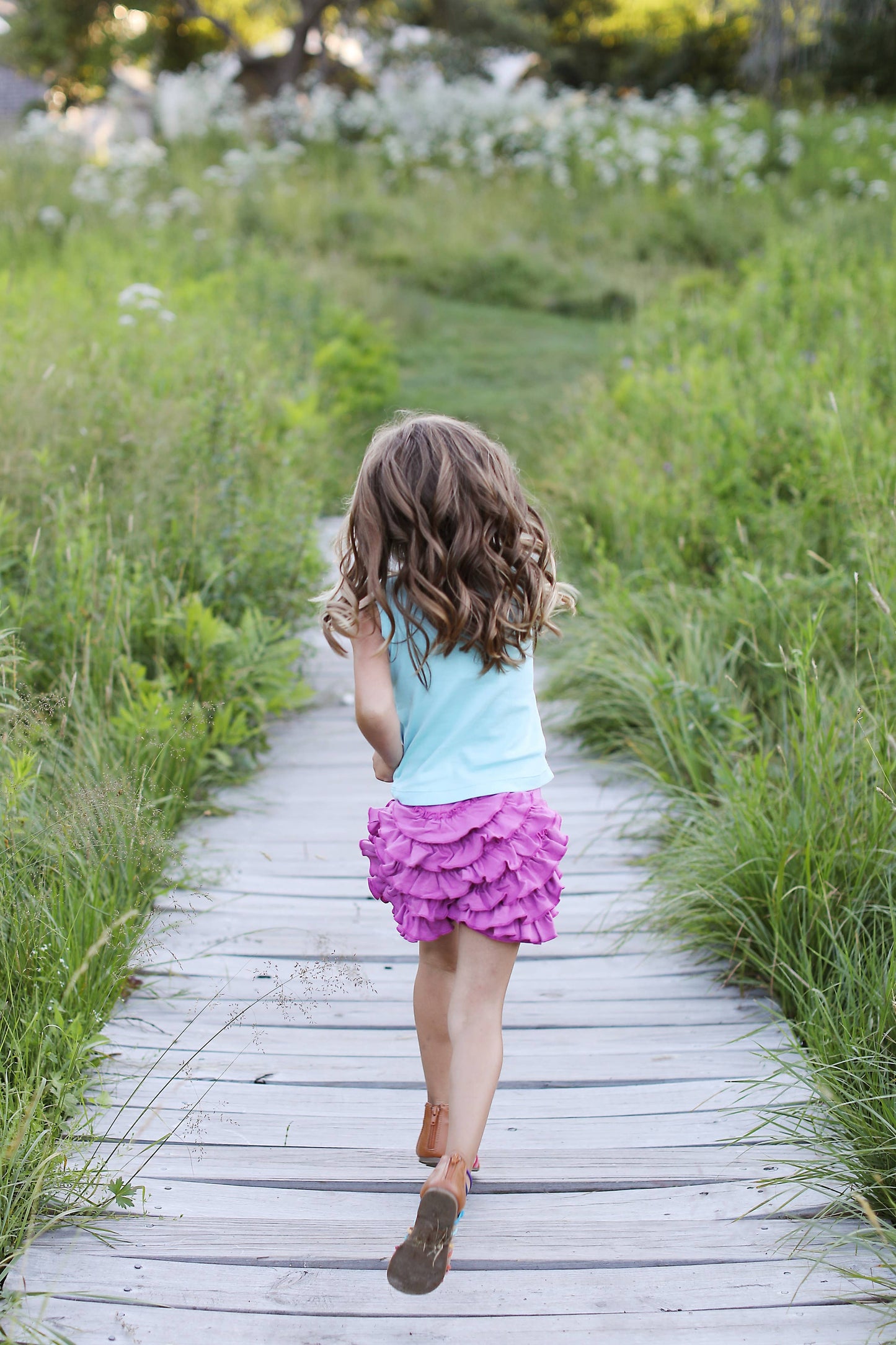 Lemon Loves Lime Boutique - GIRL-Radiant Orchid Ruffle Skort: 10YR