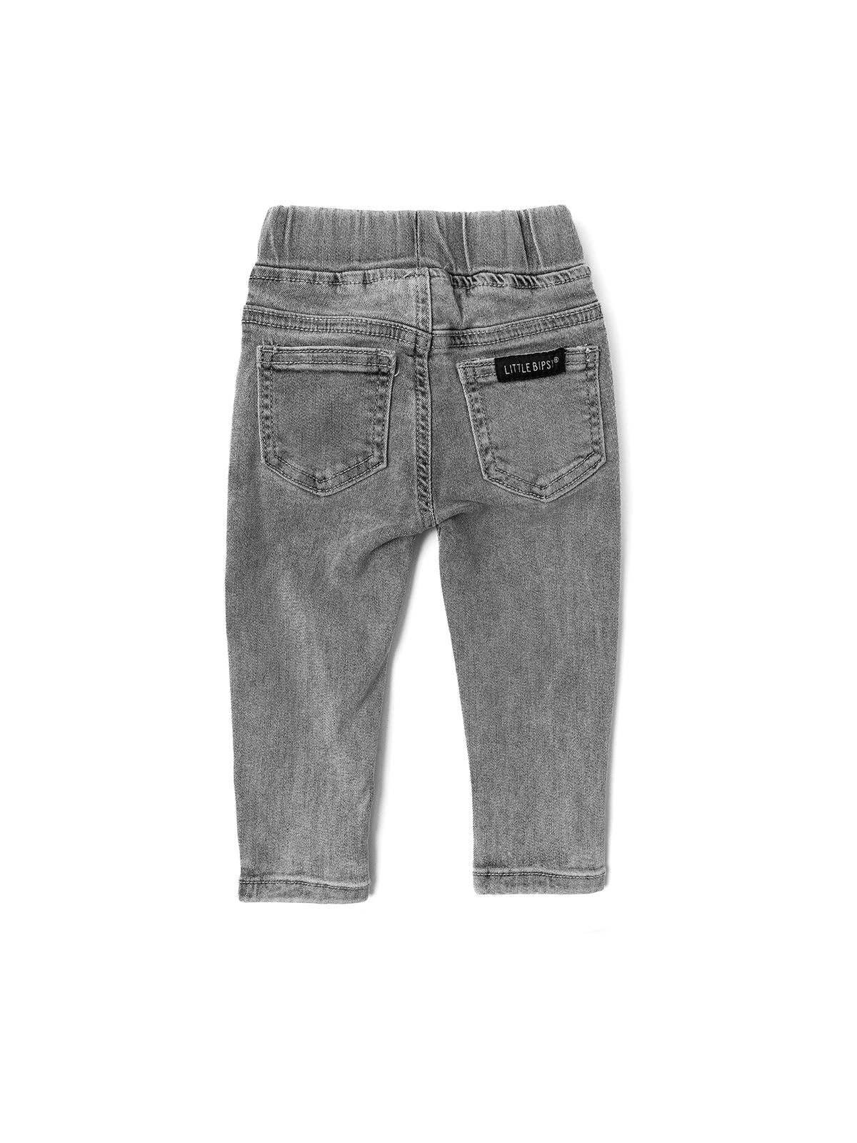 Little Bipsy - Grey Wash Denim: 3-4T