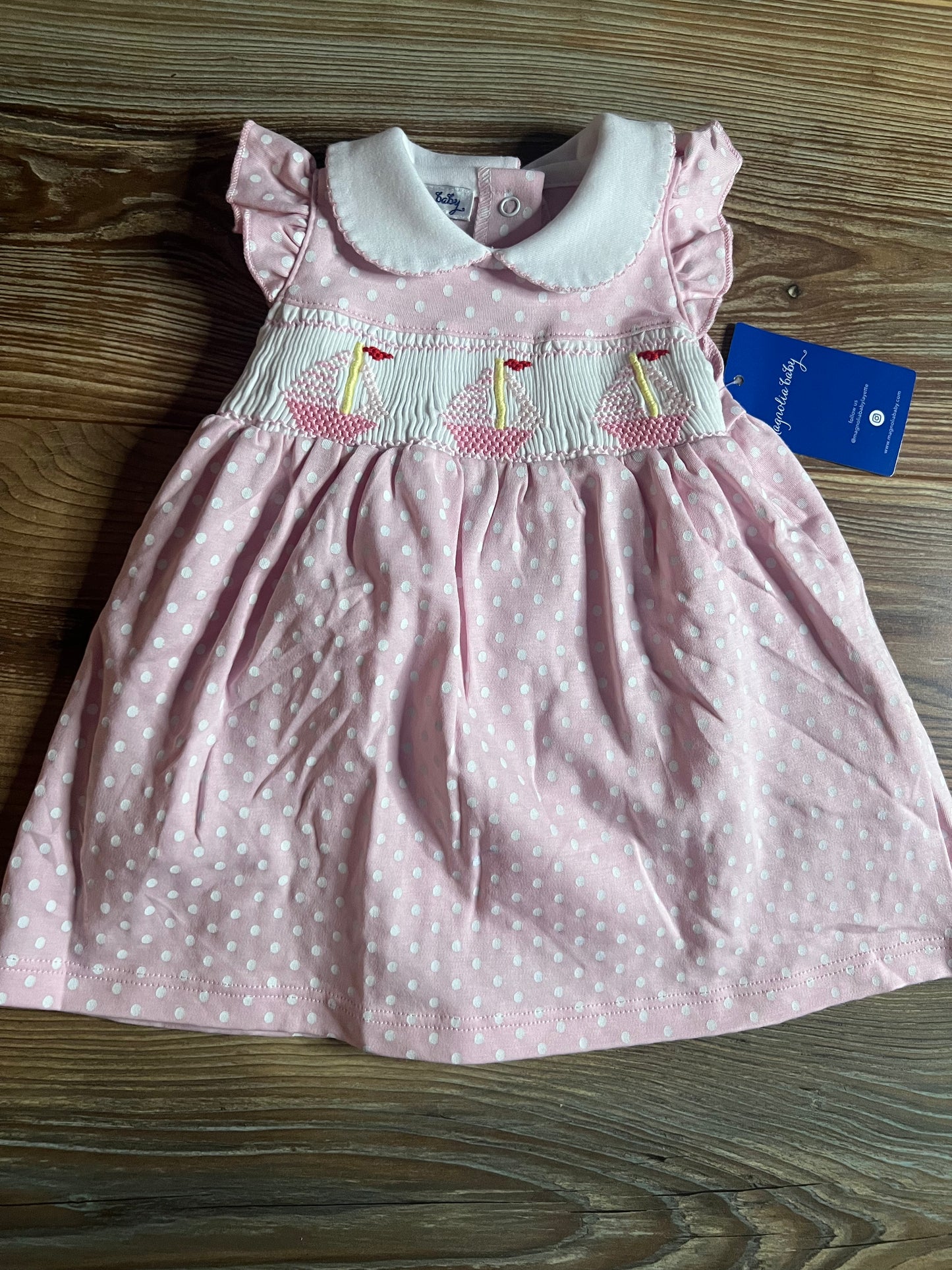 Smocked Sailboats Dress Set