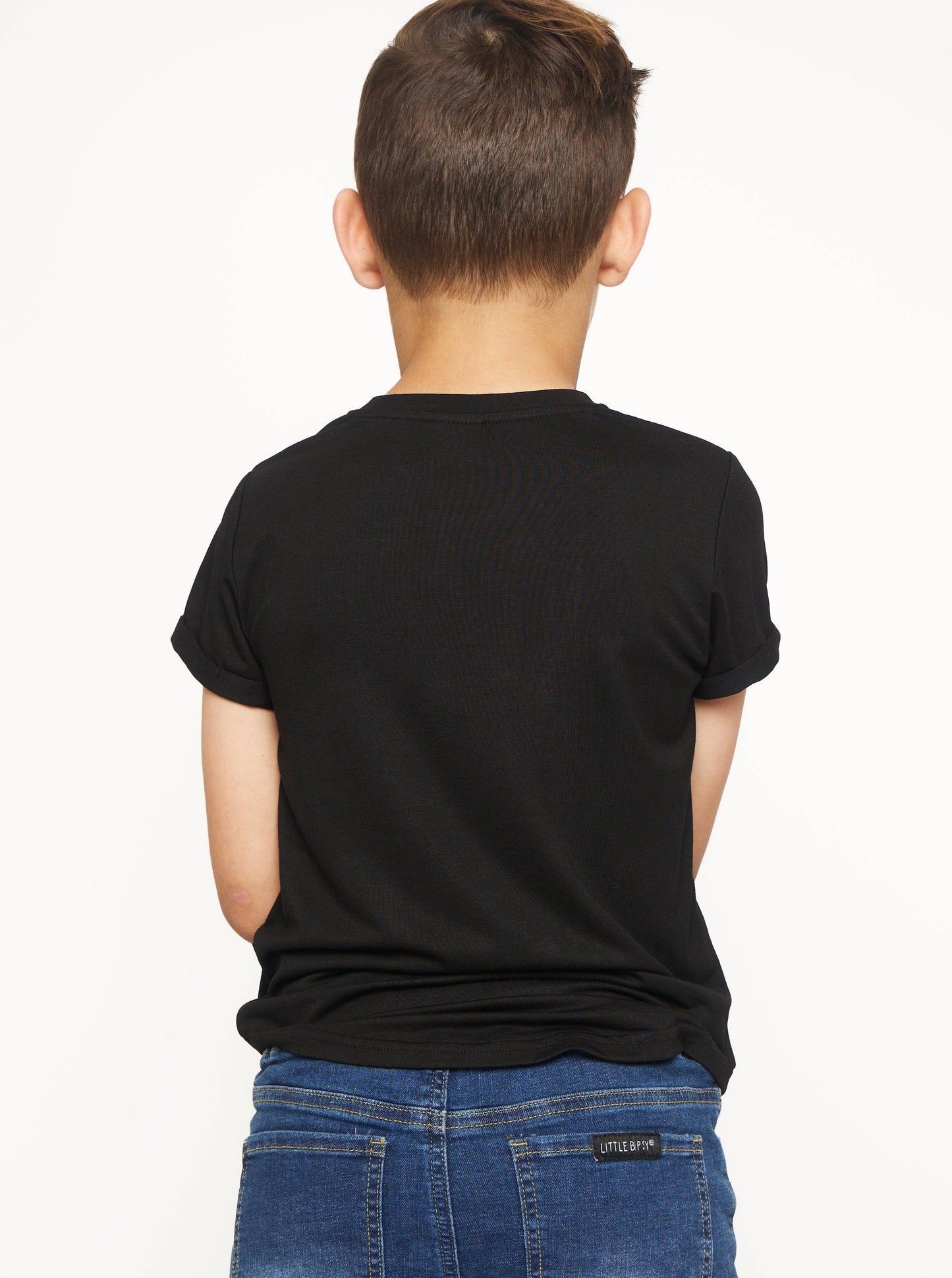 Little Bipsy - Bamboo Pocket Tee - Black: 5-6T