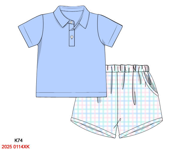 Grandmillenial Plaid Short Set