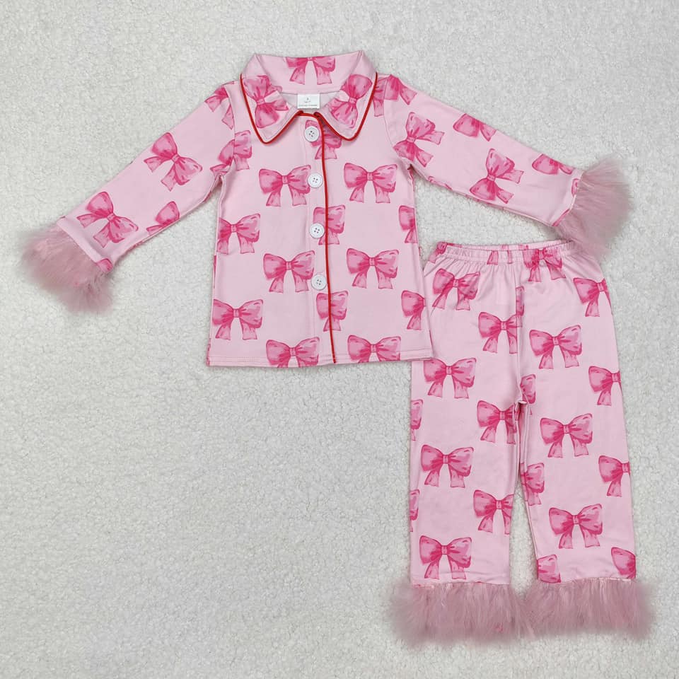 Bow Ruffle Pajama Set