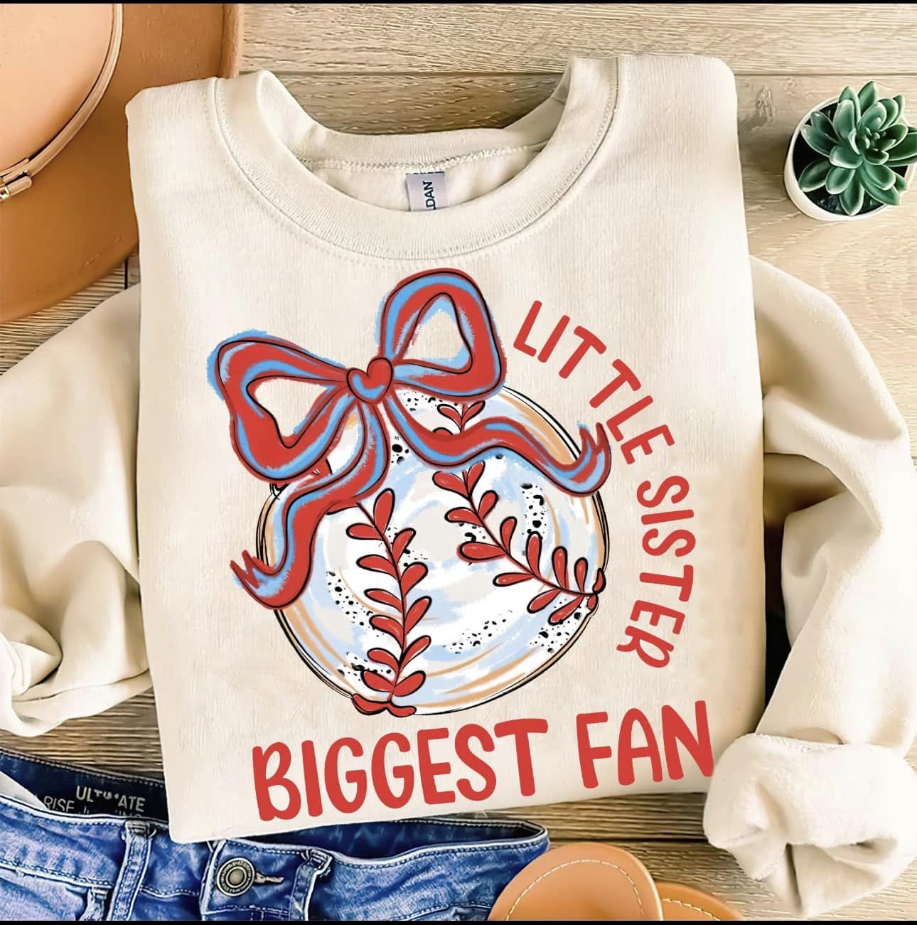 Little Sister Biggest Fan Baseball-- Toddler/ Youth