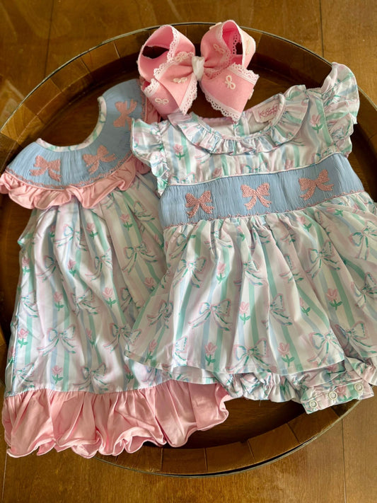 Bowtilicious Smocked Skirted Bubble