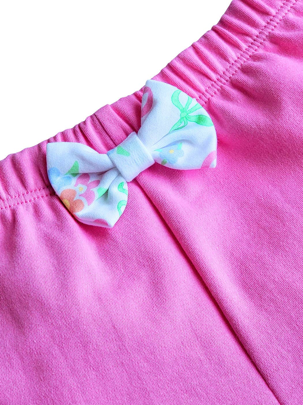 Conjunto Niña Camisa &amp; Short Lazos &amp; Flores Algodón Pima