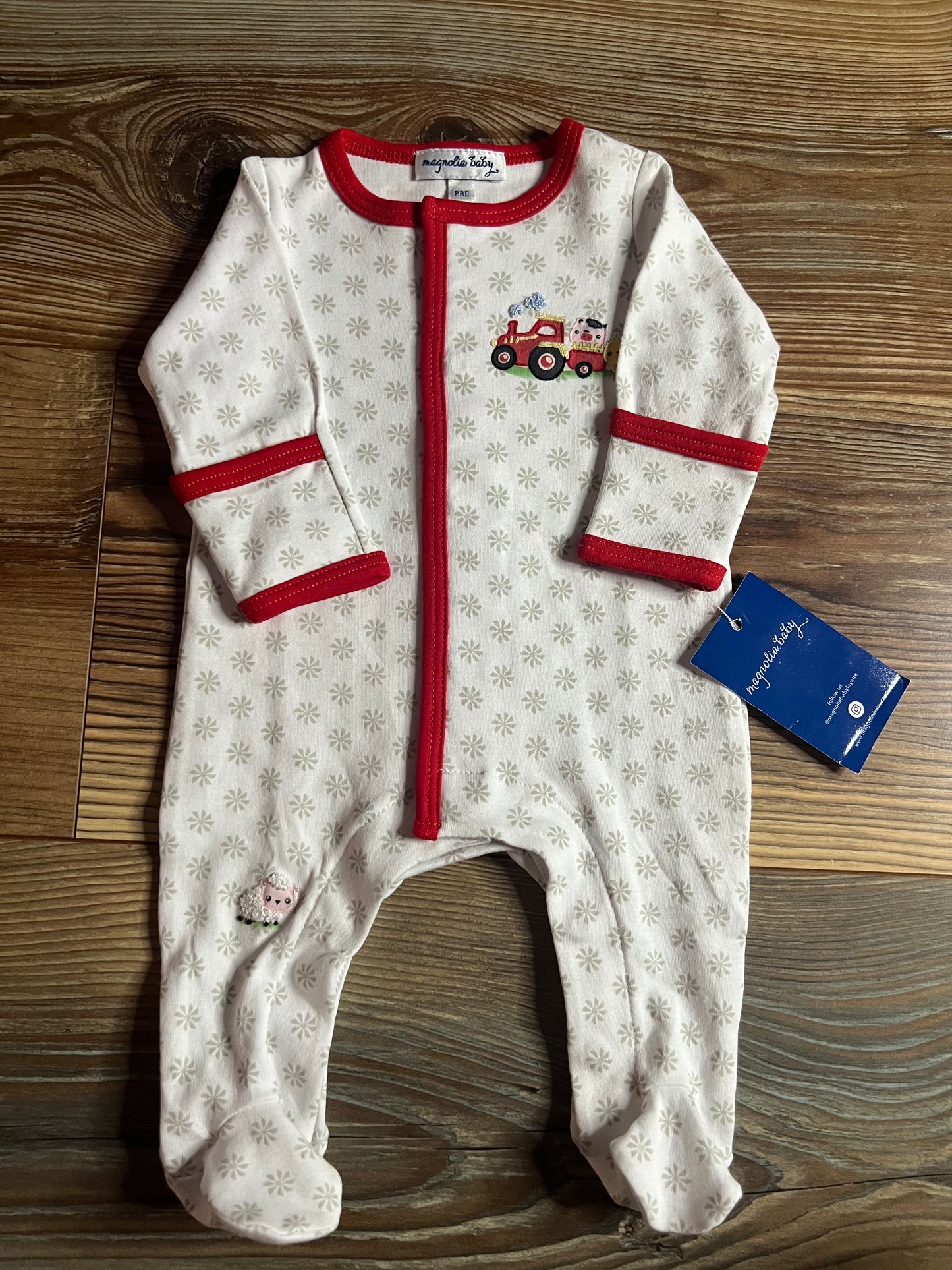 Tractor Friends Footed Romper