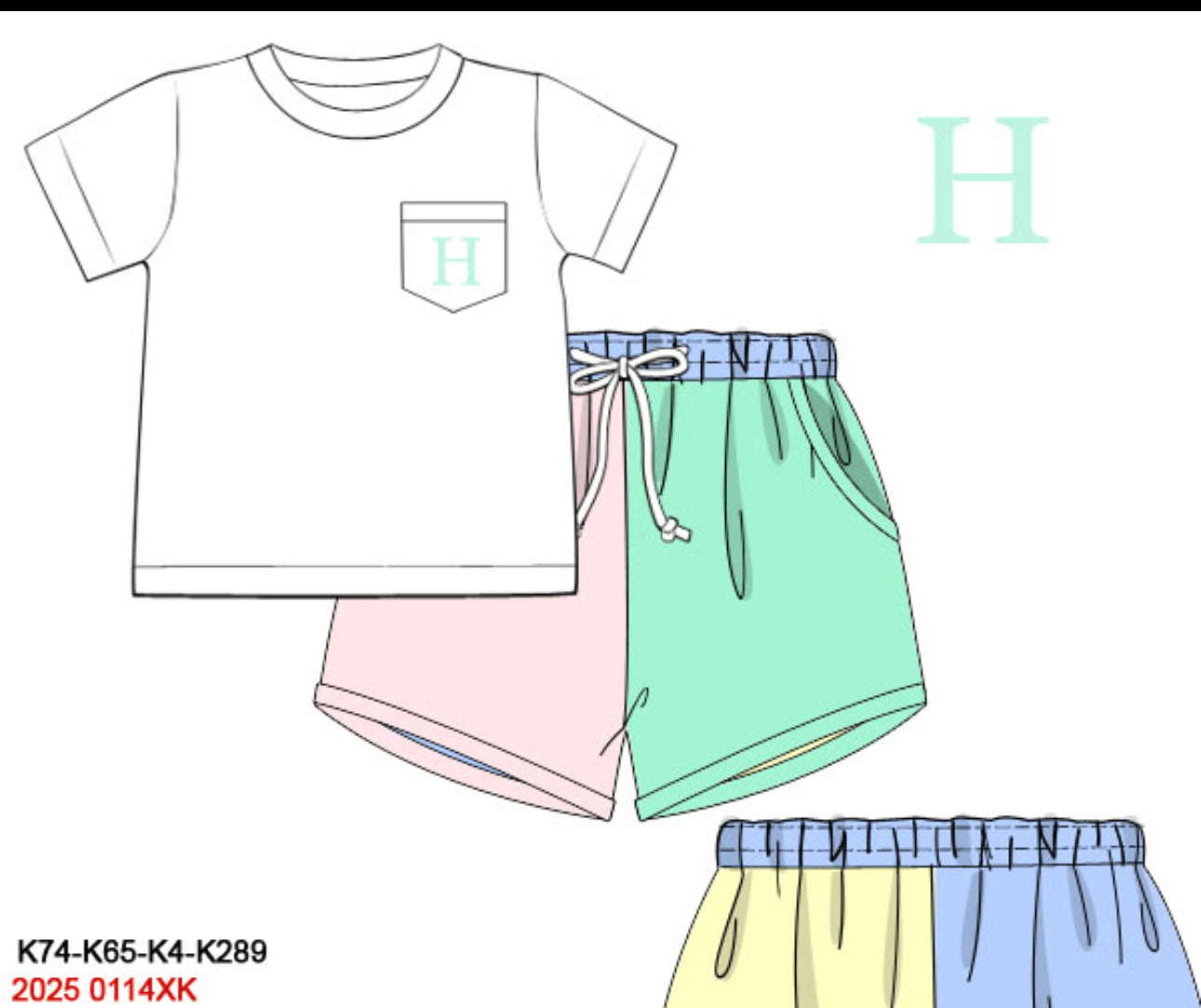 Colorblock Short Set