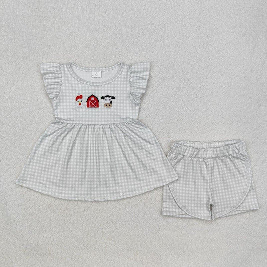 Farm Animal Ruffle Short Set