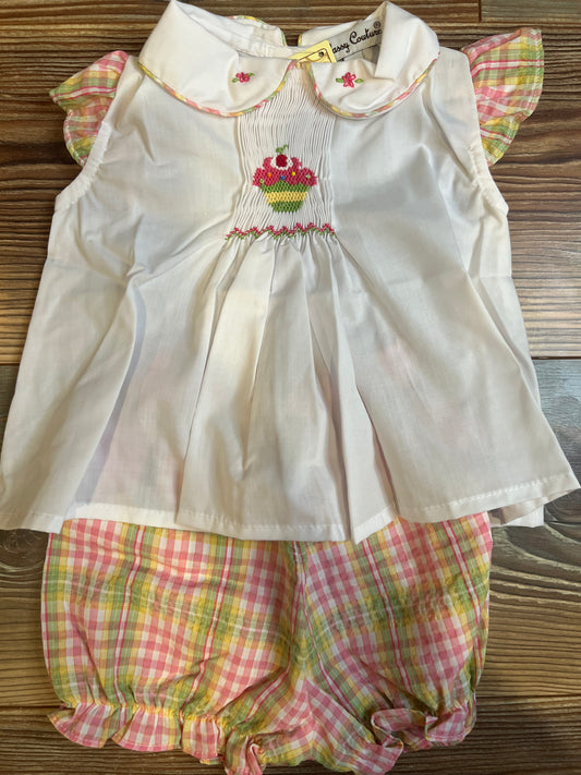 Classy Couture Smocked Cupcake Short Set