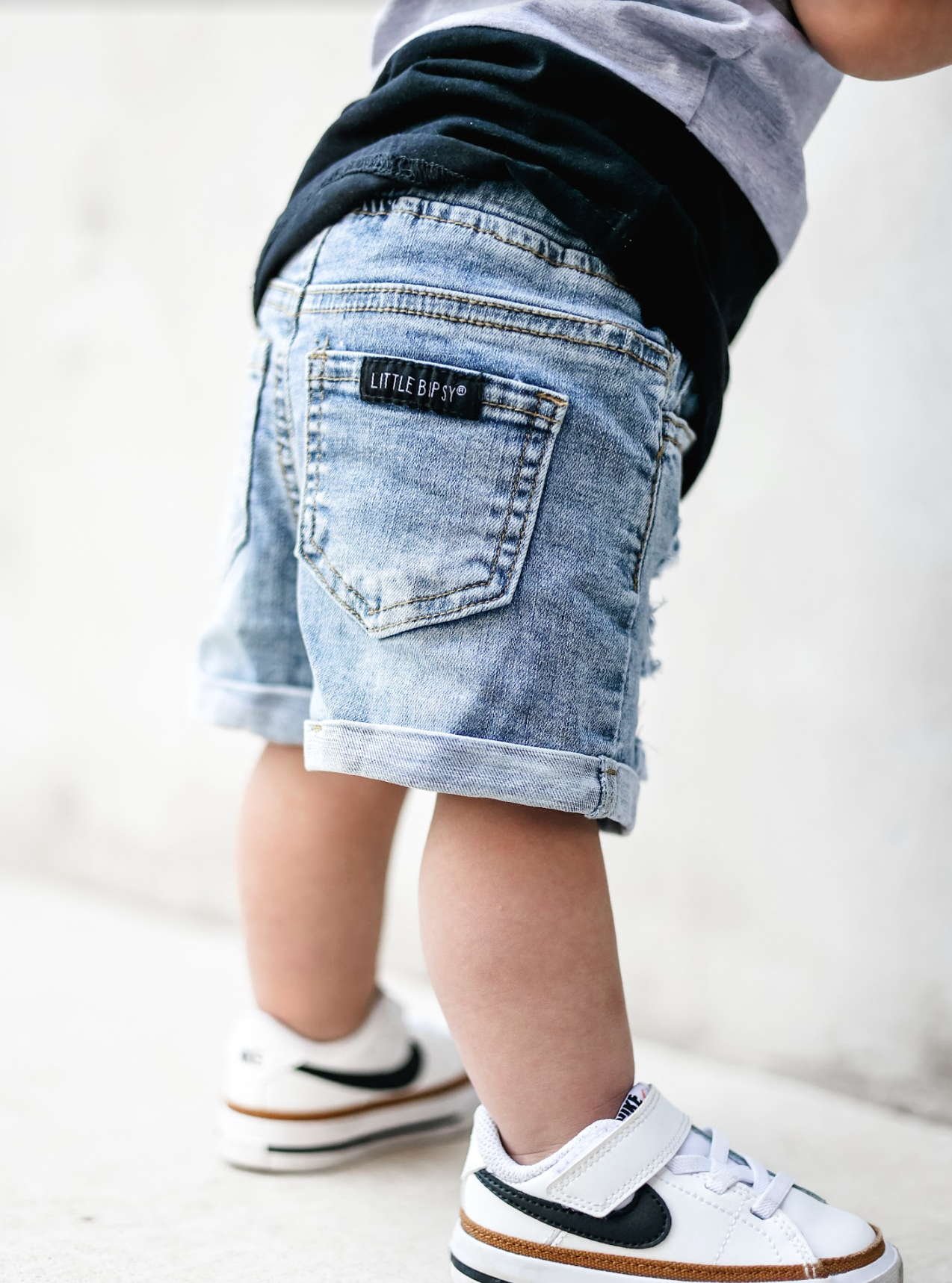 Little Bipsy - Distressed Denim Short: 8Y