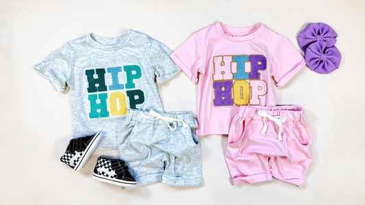 Hip Hop Chenille Set-Pink