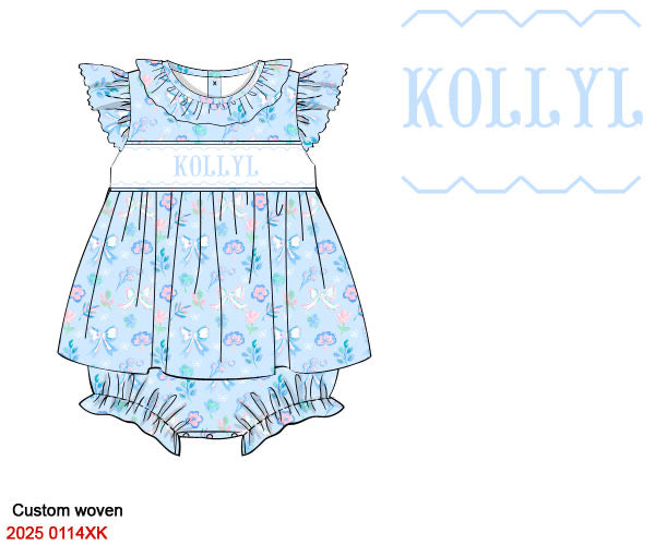 Grandmillenial Smocked Skirted Bubble