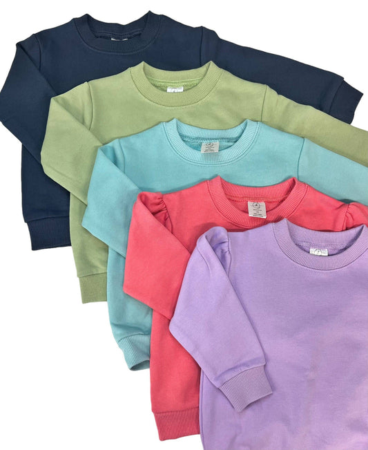 SK Blanks - Sweatshirt: Lavender Puff Sleeve / 18m