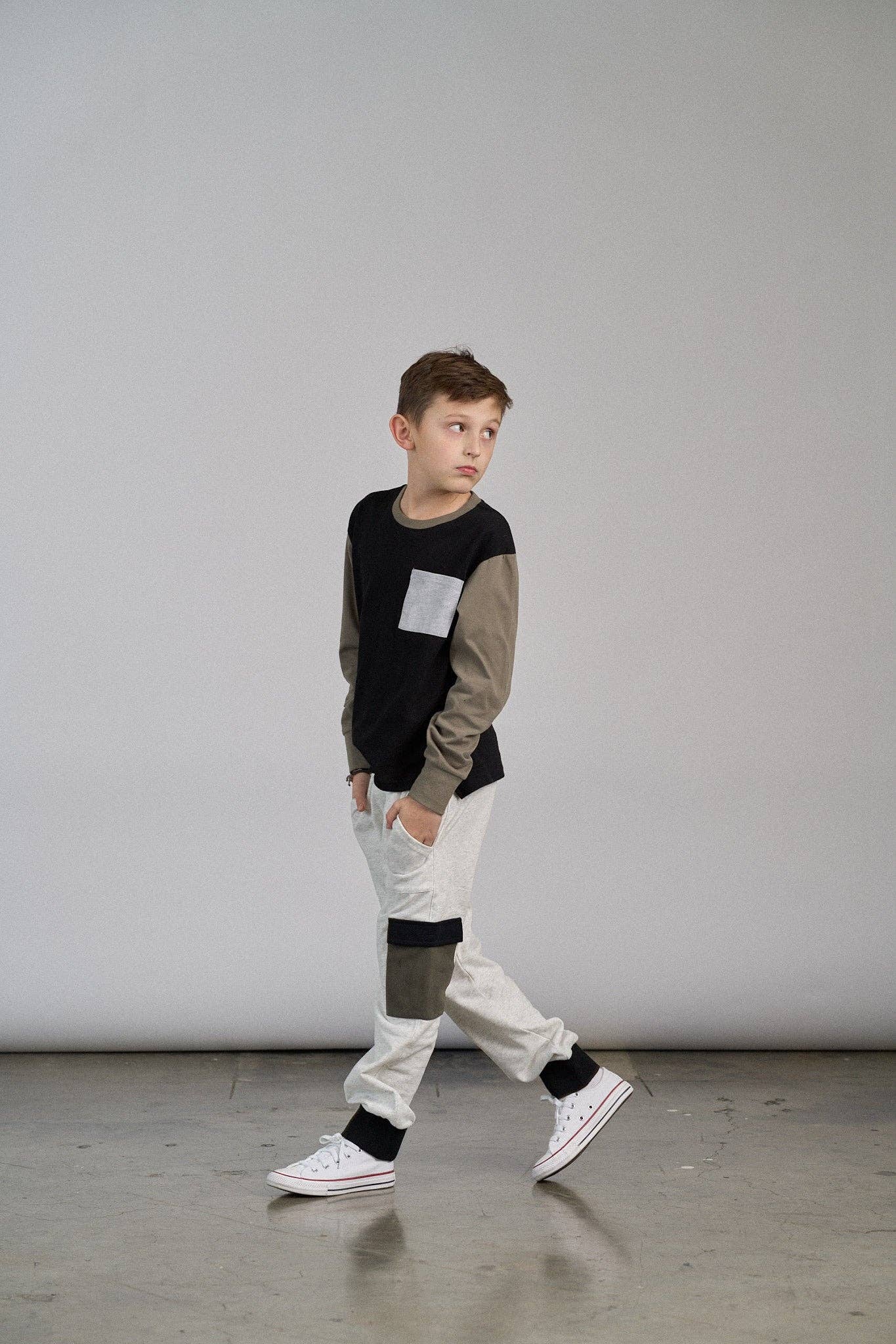 Little Bipsy - Long Sleeve Color Block Tee: 3-4T