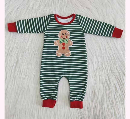 Striped Gingerbread Romper