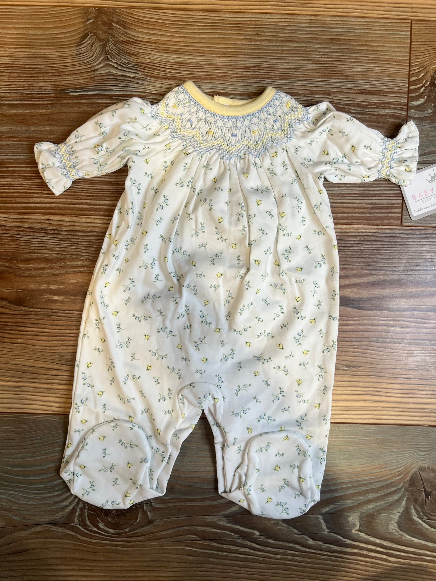 Baby Loren Smocked Floral Footie