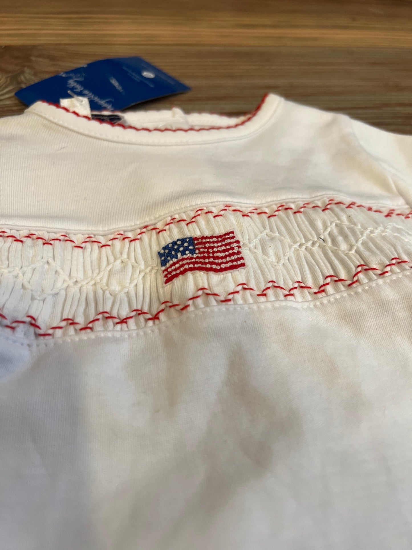 Smocked 2 Piece Flag Set