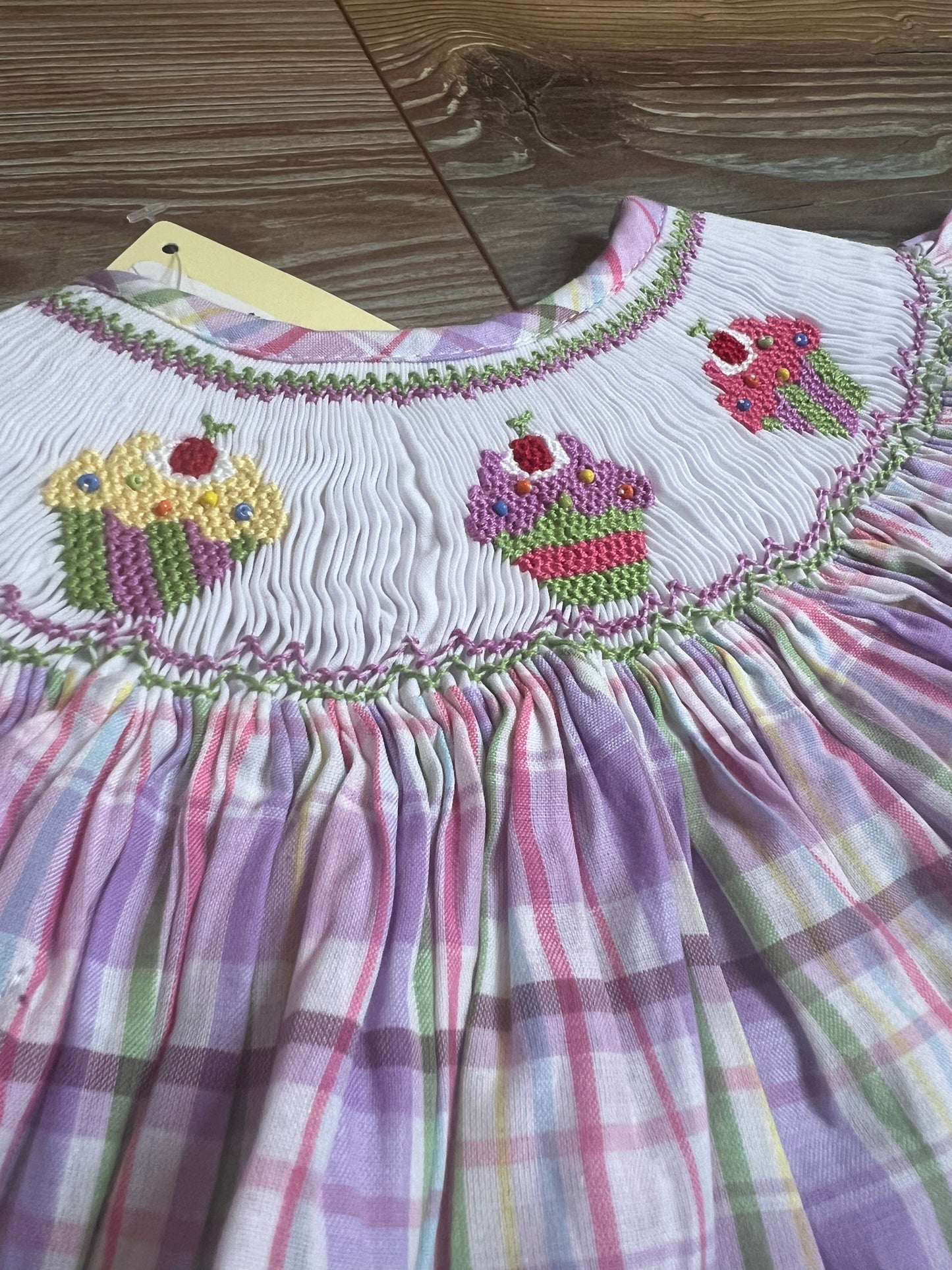 Classy Couture Smocked Cupcake Bishop Dress