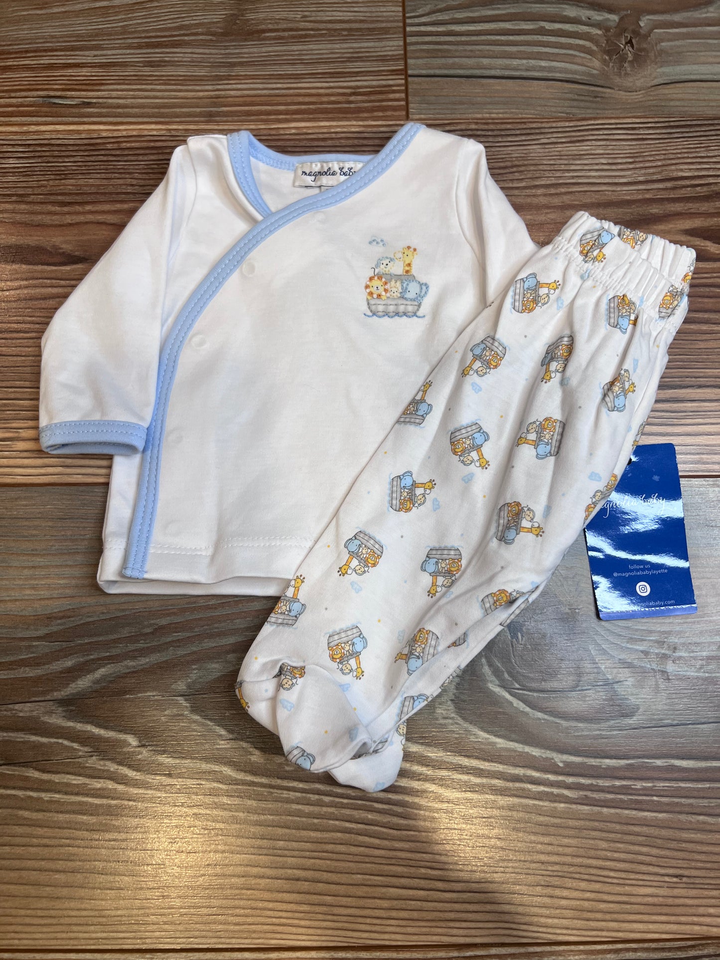 Noah’s Ark 2 Piece Footed Pant Set