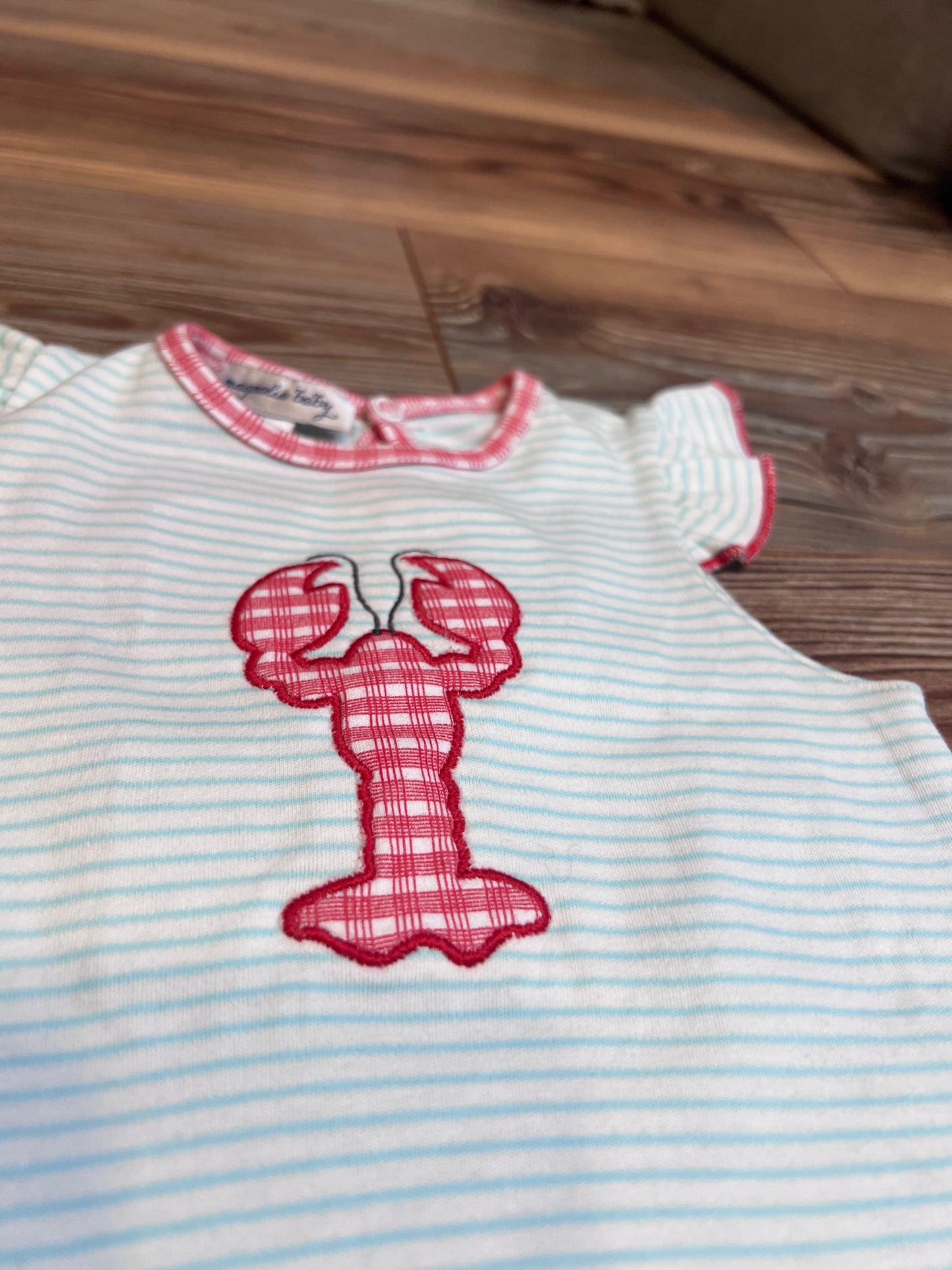 Lobster Appliqué Flutter Playsuit