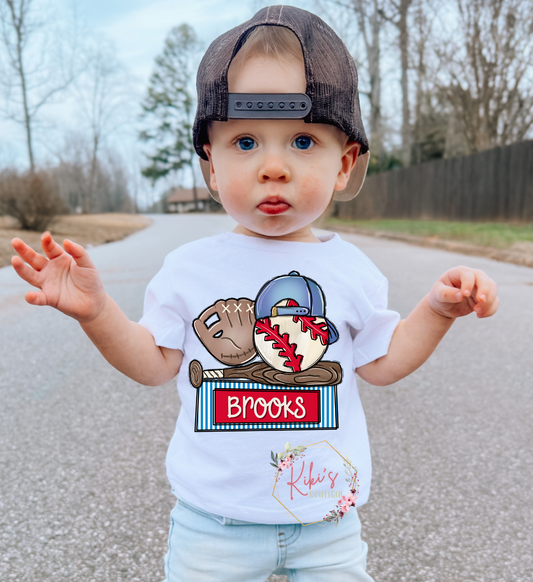 Personalized Baseball T-- Toddler/Youth